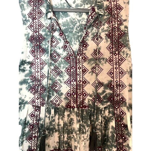 Zara Limited Edition Tie Dye Dress Sz XS Boho Chic Fairy Cottagecore Hippie 70s - Picture 3 of 8